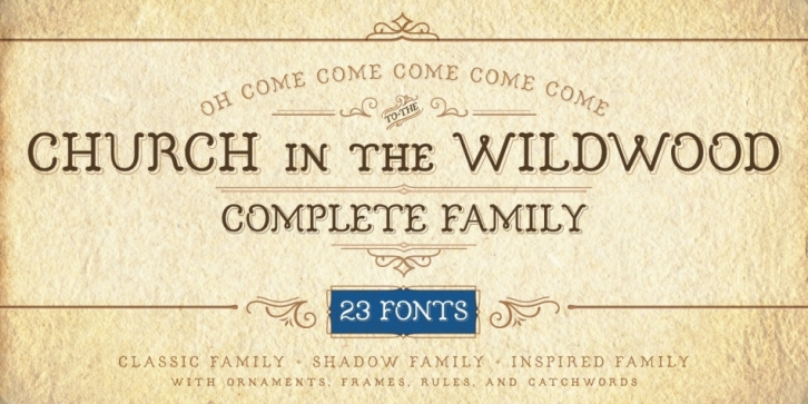 Church in the Wildwood font preview
