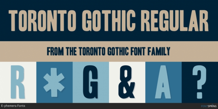 Toronto Gothic font preview