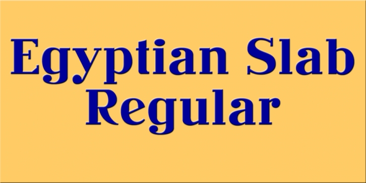 Egyptian Slab font preview