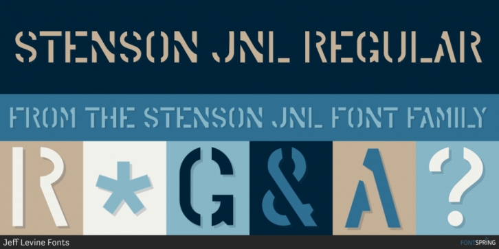 Stenson JNL font preview