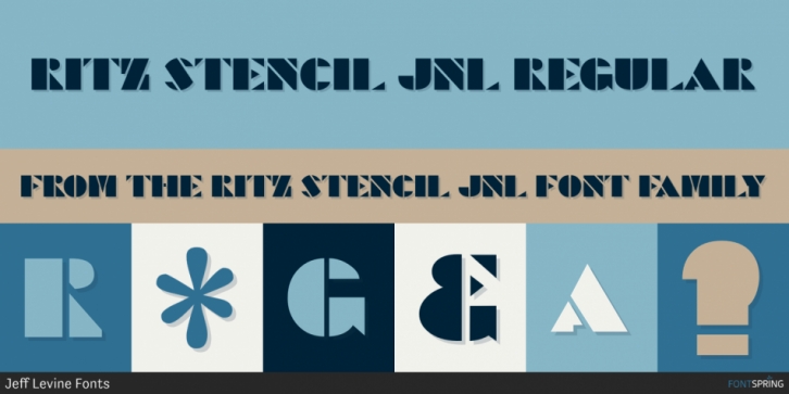 Ritz Stencil JNL font preview