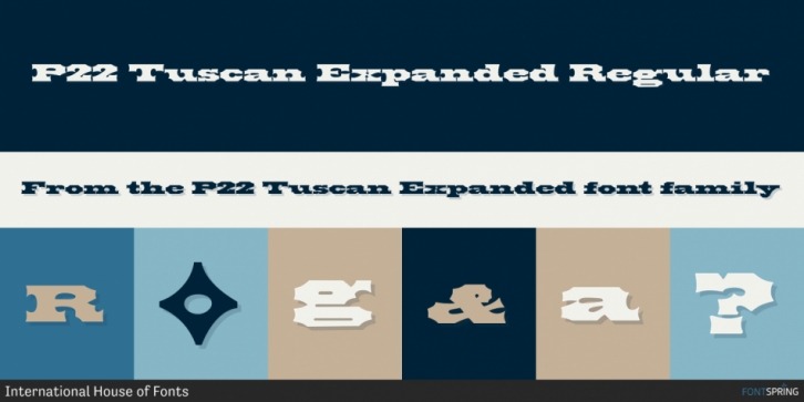 P22 Tuscan Expanded font preview