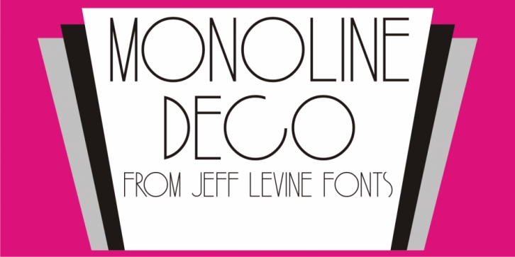 Monoline Deco JNL font preview