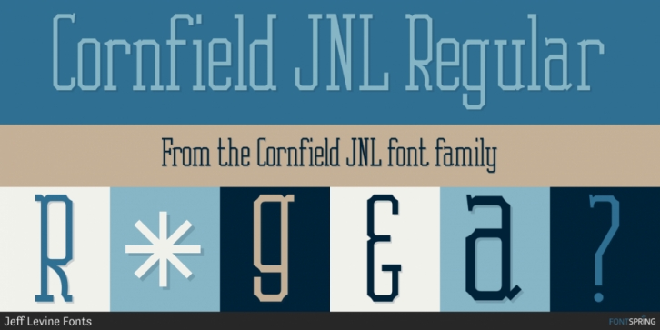 Cornfield JNL font preview