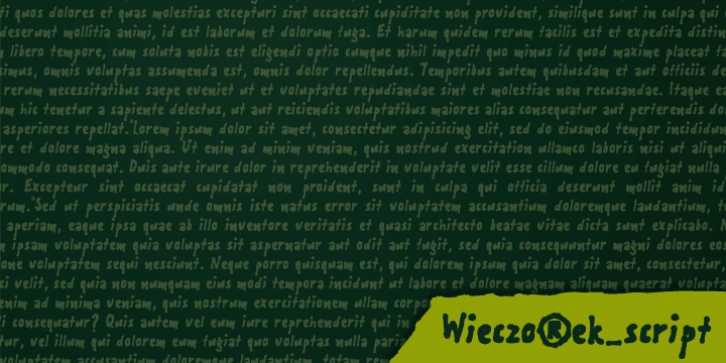 WIECZOREK_script font preview