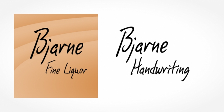 Bjarne Handwriting font preview