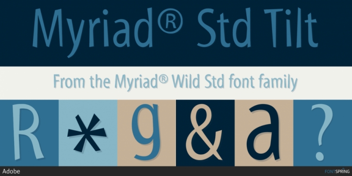 Myriad Wild Std font preview