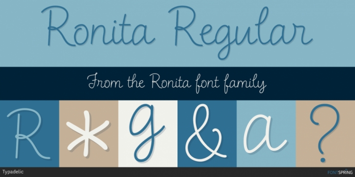 Ronita font preview