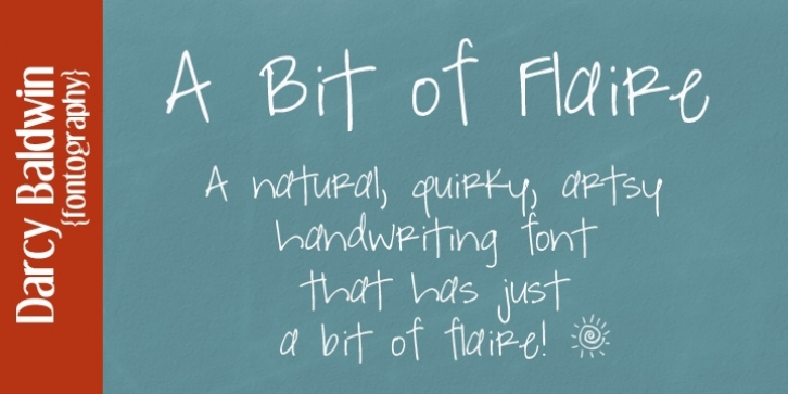 DJB A Bit Of Flaire font preview