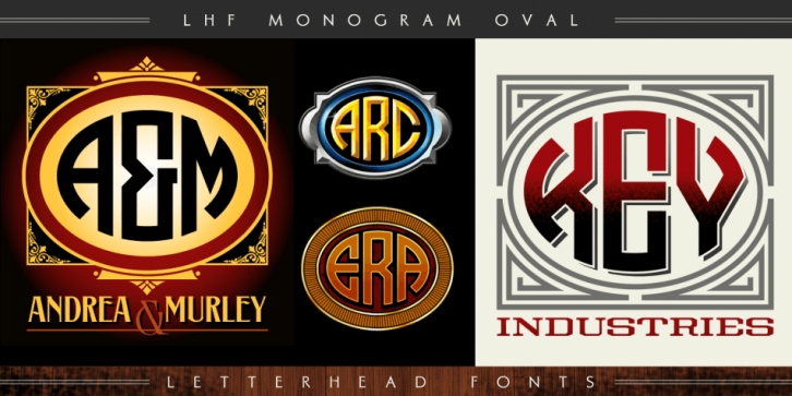 LHF Monogram Oval font preview