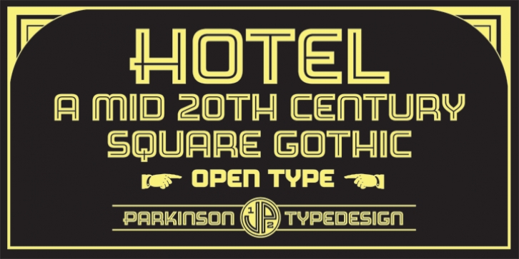 Hotel font preview
