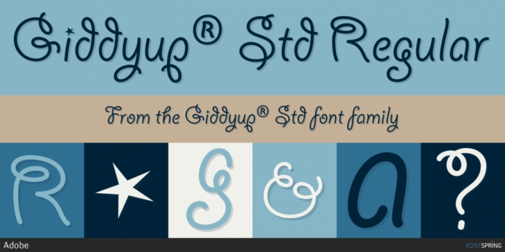 Giddyup Std font preview