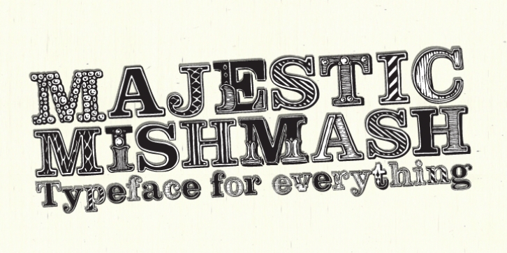 Majestic Mishmash font preview