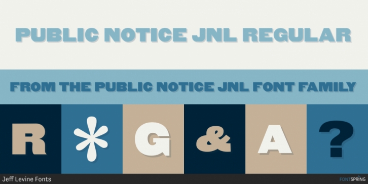 Public Notice JNL font preview