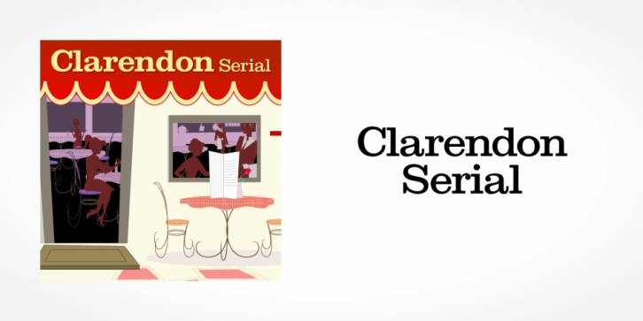 Clarendon Serial font preview