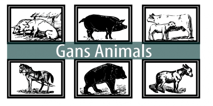 Gans Animals font preview