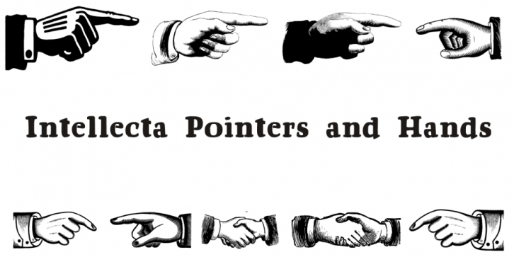 Intellecta Pointers and Hands font preview