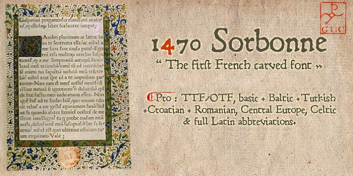1470 Sorbonne font preview