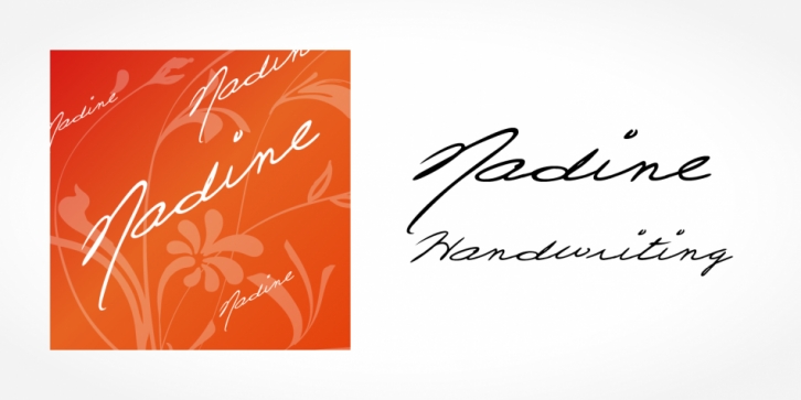 Nadine Handwriting font preview