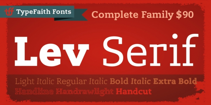 Lev Serif font preview