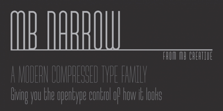 MB Narrow font preview