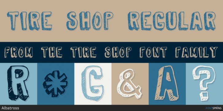 Tire Shop font preview