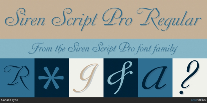 Siren Script Pro font preview