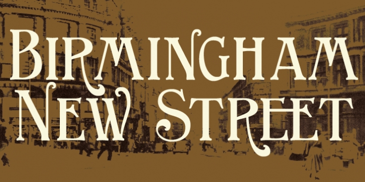 Birmingham New Street Condensed font preview