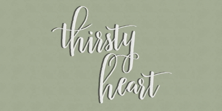 Thirsty Heart Pro font preview