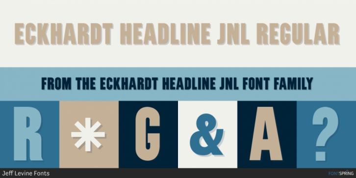 Eckhardt Headline JNL font preview