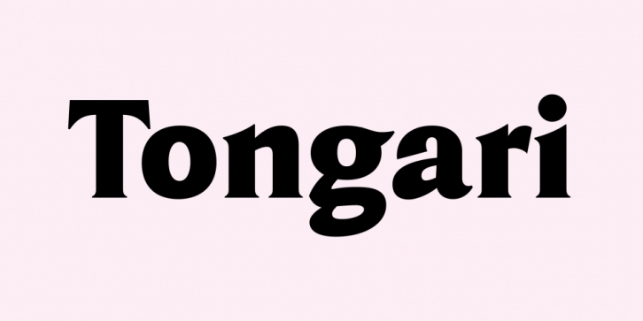 Tongari font preview