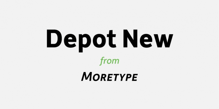 Depot New font preview