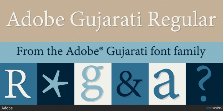 Adobe Gujarati font preview