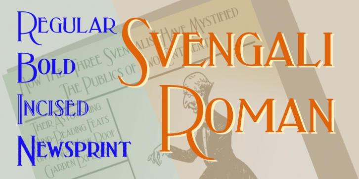 Svengali Roman font preview