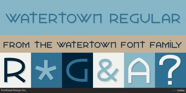 Watertown font preview