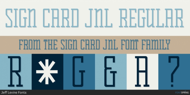 Sign Card JNL font preview