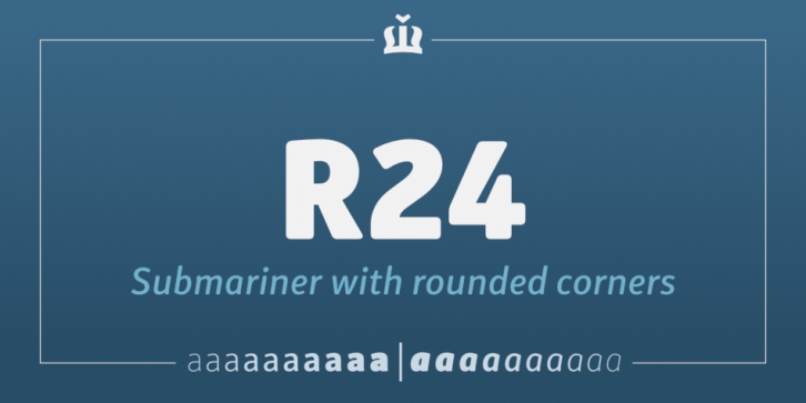Submariner R24 font preview