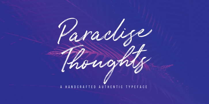 Paradise Thoughts font preview