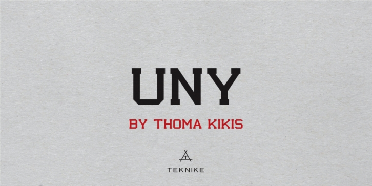 UNY font preview
