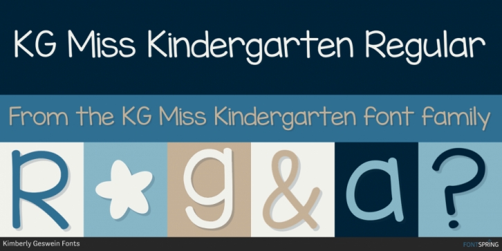 KG Miss Kindergarten font preview