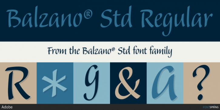 Balzano Std font preview