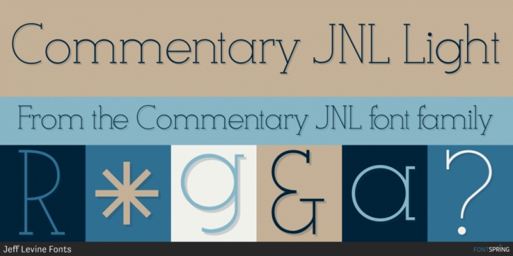 Commentary JNL font preview