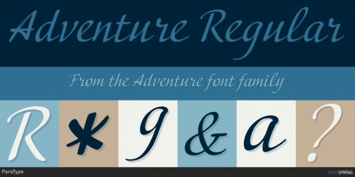Adventure font preview
