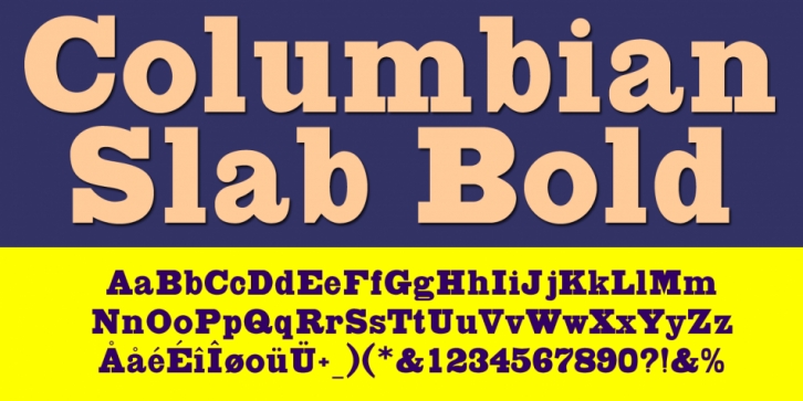 Columbian Slab font preview