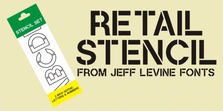 Retail Stencil JNL font preview