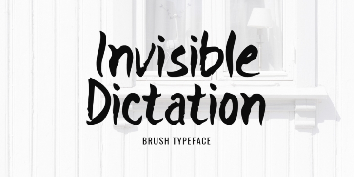 Invisible Dictation font preview