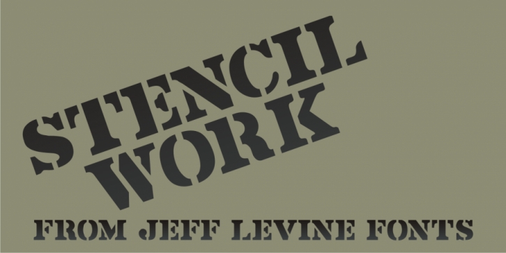 Stencil Work JNL font preview