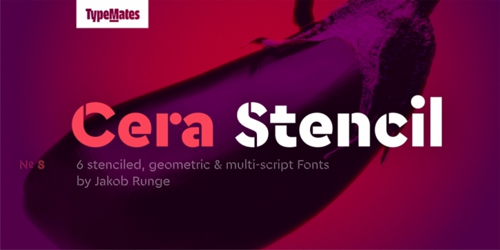 Cera Stencil Pro font preview