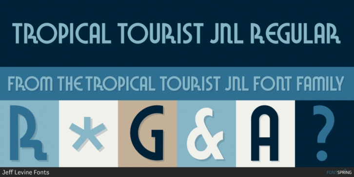 Tropical Tourist JNL font preview