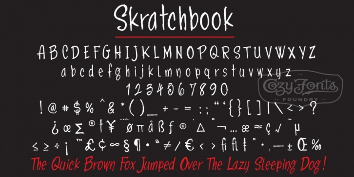 Skratchbook font preview